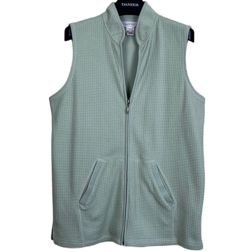 Northern‎ Reflections green zippered vest long size large